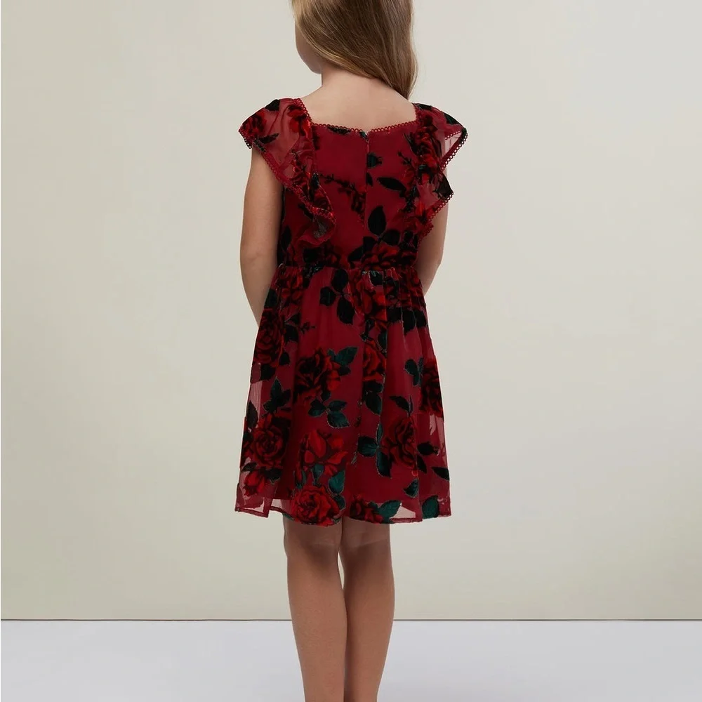Rachel Parcell Girls Rose Fit & Flare Dress - Picture 3 of 4